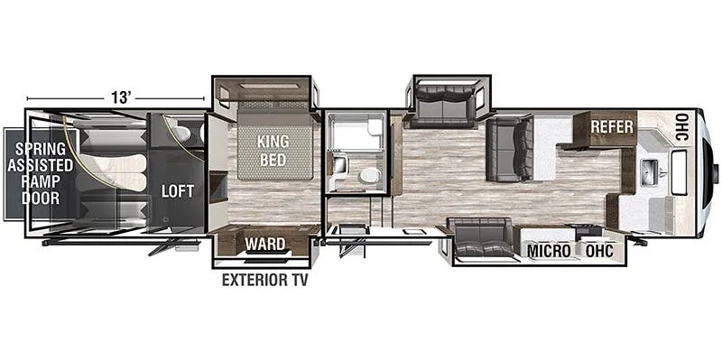 Forest River XLR Nitro 405 floor plan