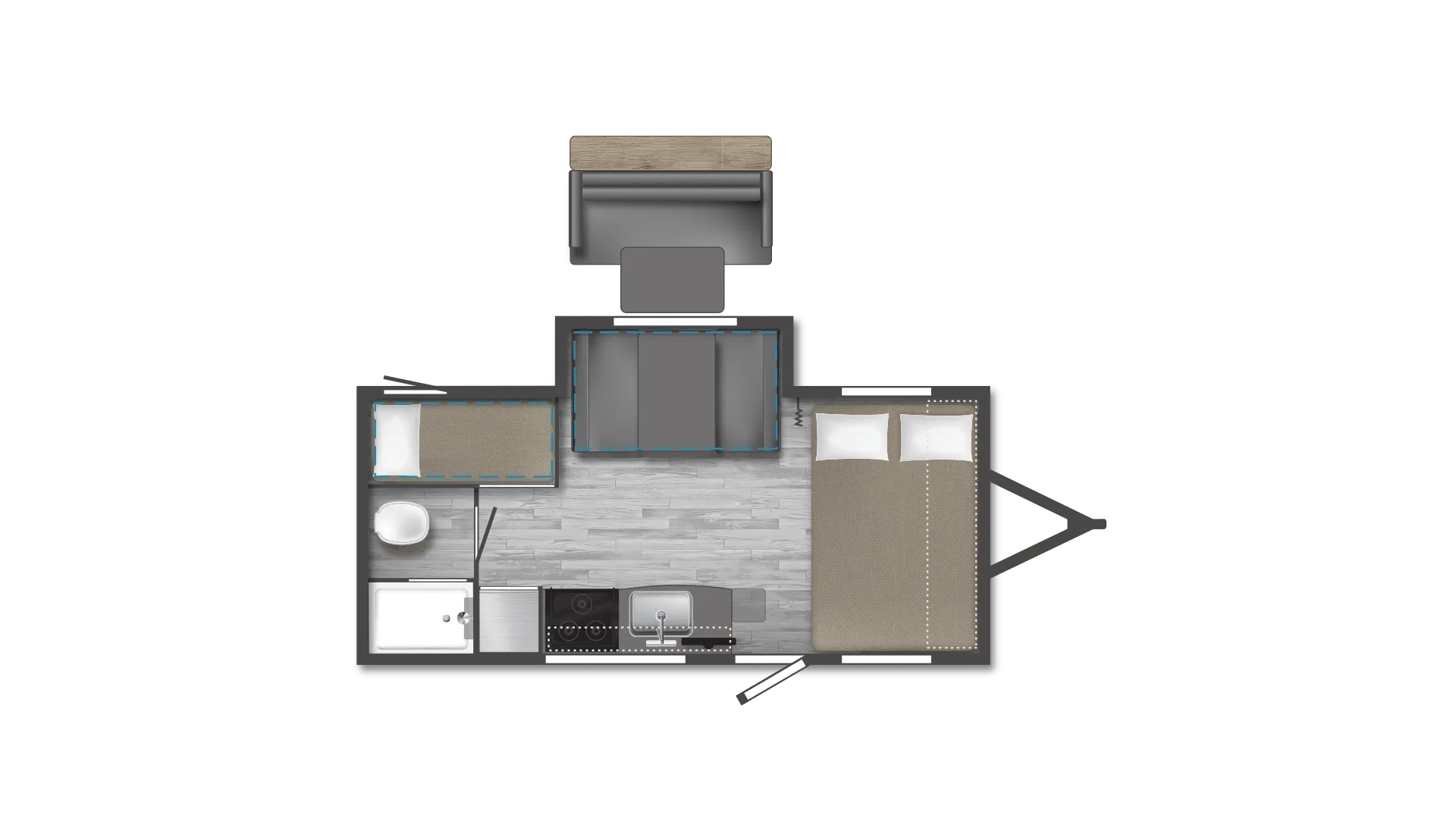 2024 Winnebago Micro Minnie 2100BH - Floor plan