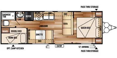 2016 Forest River Wildwood X-Lite 261BHXL - Floor plan