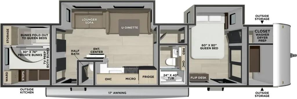 2026 Shasta RVs Shasta 34UBH floor plan