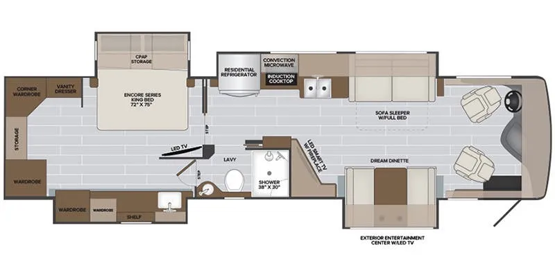 Holiday Rambler Nautica 35MS floor plan