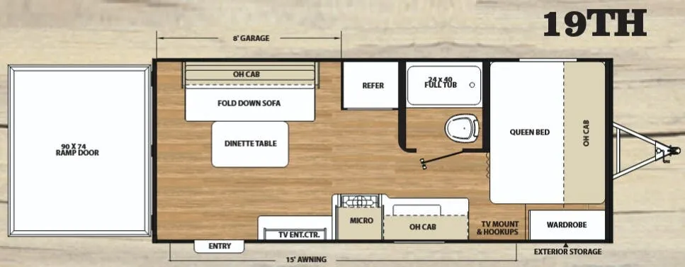 Coachmen Catalina Trail Blazer 19TH floor plan