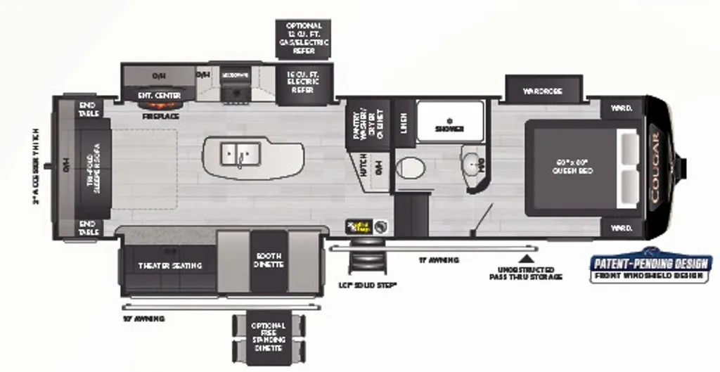 2023 Keystone Cougar 290RLS floor plan