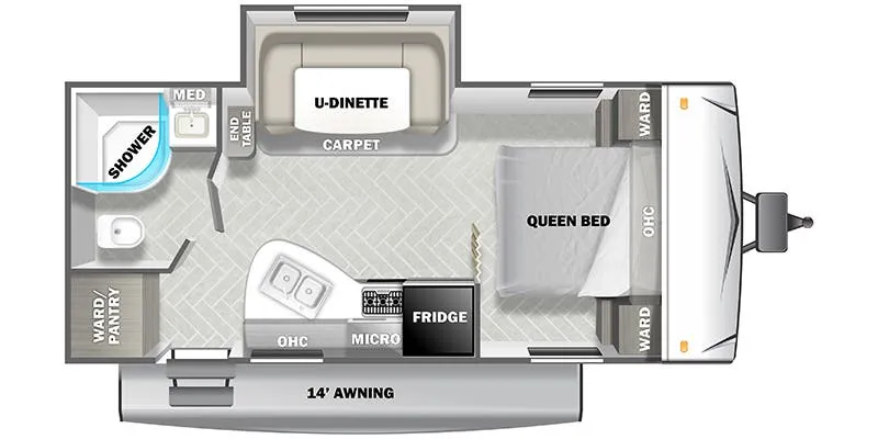 Forest River EVO Lite 2160RB floor plan