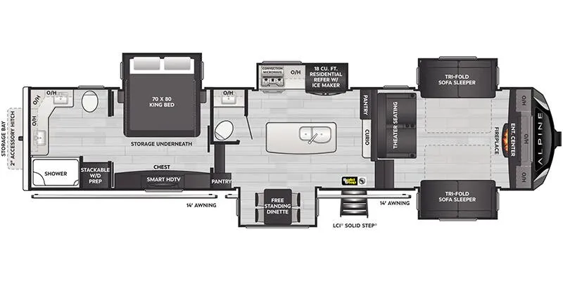 2025 Keystone Alpine 3700FL - Floor plan
