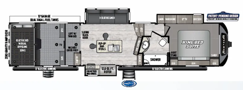 Keystone Raptor 354 floor plan
