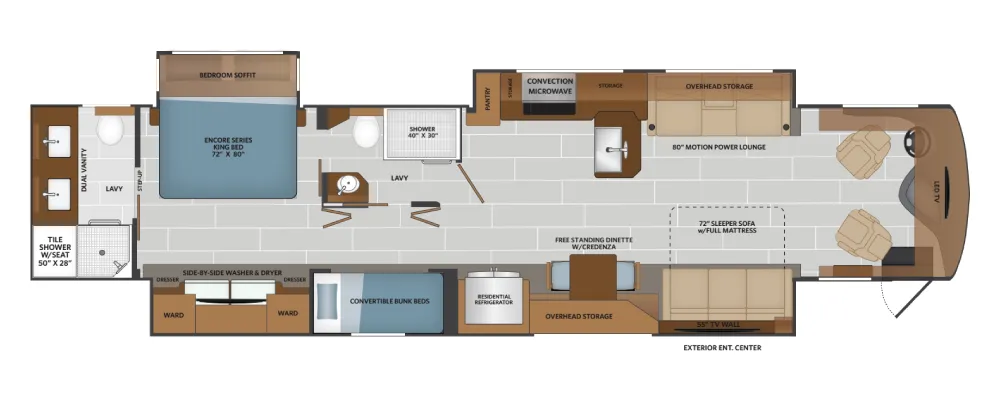 Fleetwood Palisade 45FS floor plan