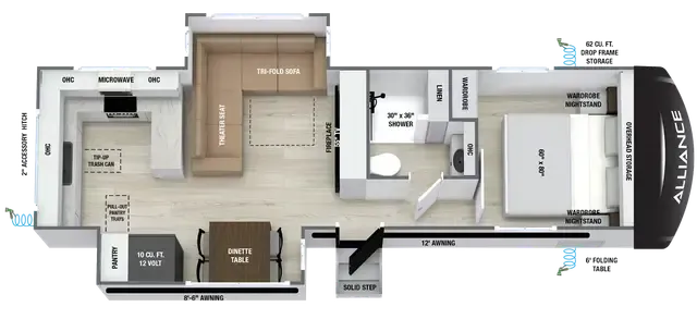 Alliance RV Delta 284RK floor plan