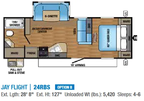 Jayco Jay Flight 24RBS floor plan