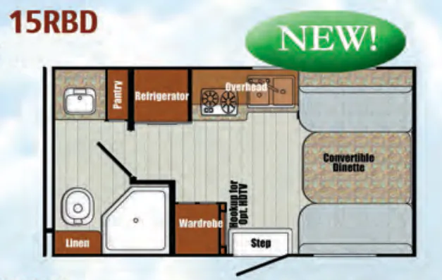Gulf Stream Vista Cruiser 15RBD floor plan