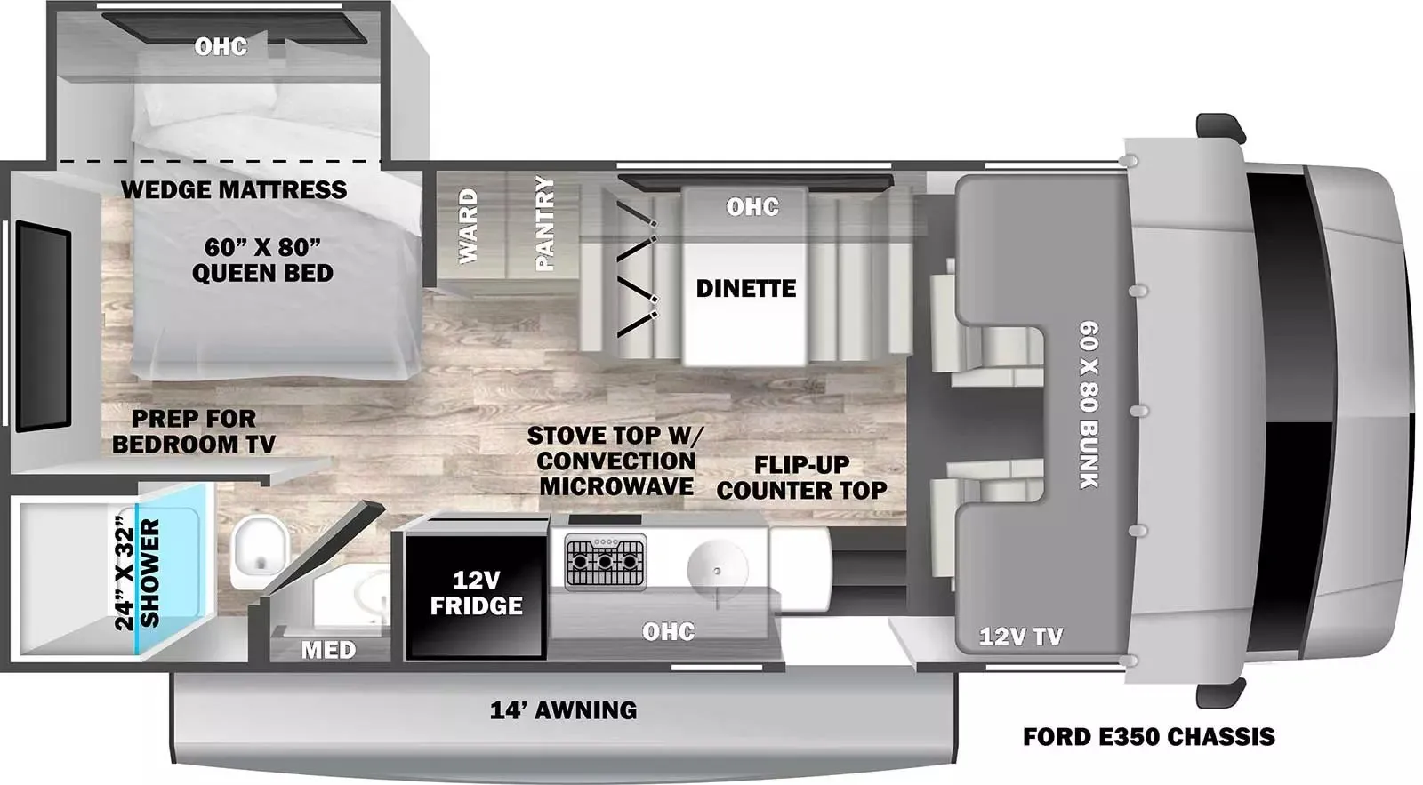 Forest River Solera 23S floor plan