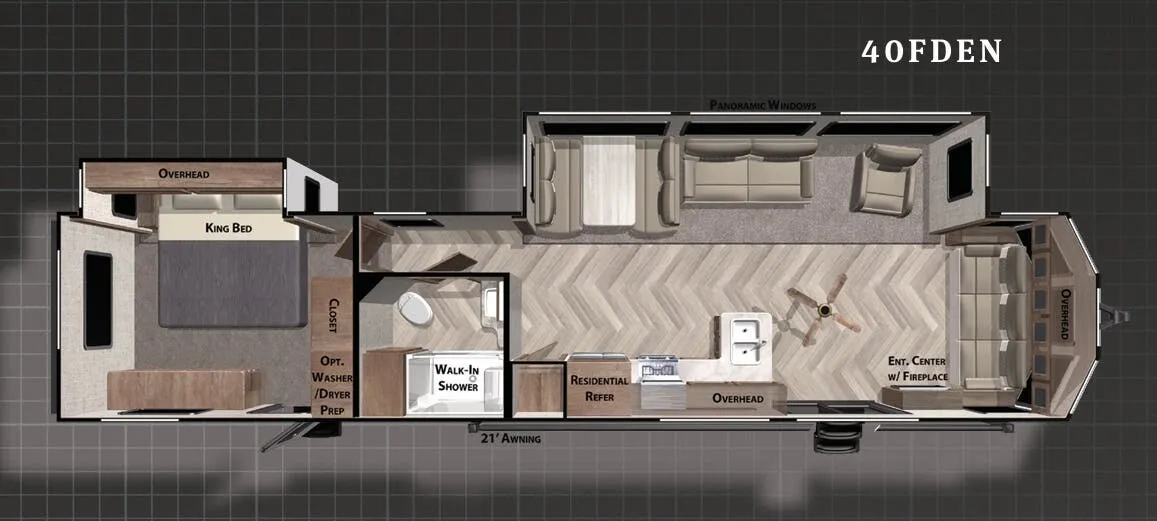 Forest River Wildwood Lodge 40FDEN floor plan