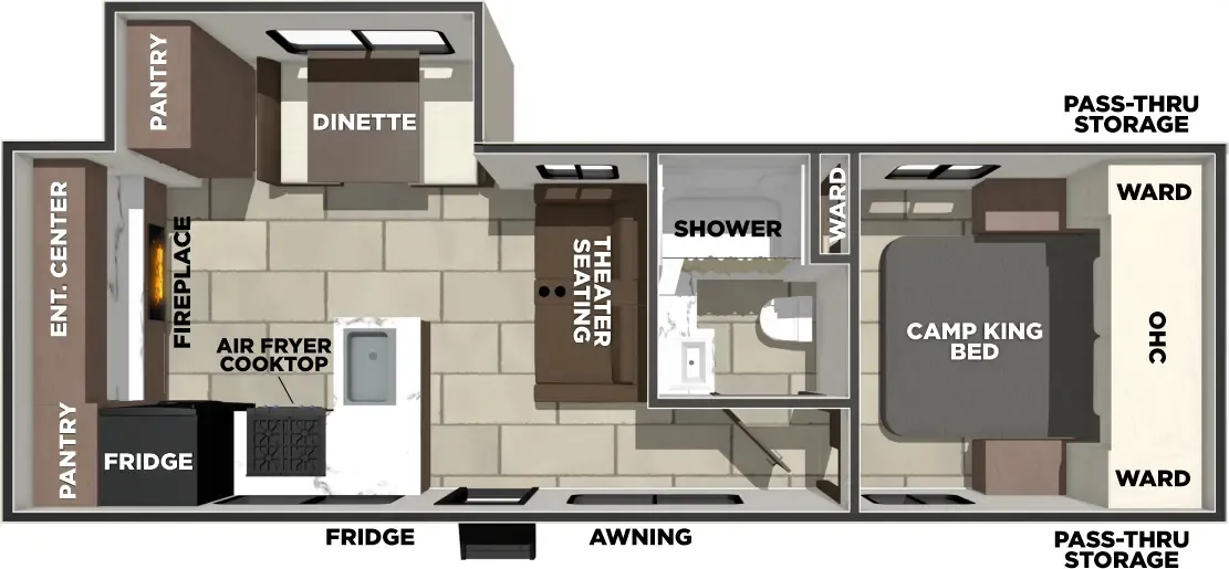 2026 Prime Time RV Tracer 248RE - Floor plan