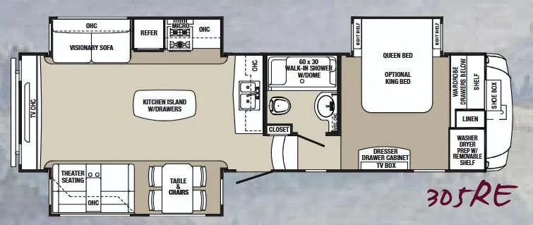 Palomino Columbus 305RE floor plan