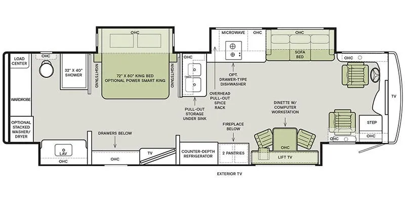 Tiffin Allegro Bus 35 CP floor plan