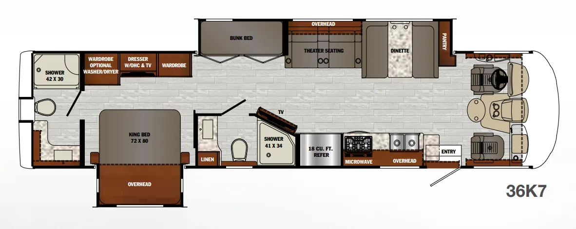Forest River Georgetown 7 Series GT7 36K7 floor plan