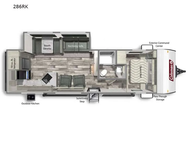2022 Dutchmen Coleman Lantern LT Series 286RK - Floor plan