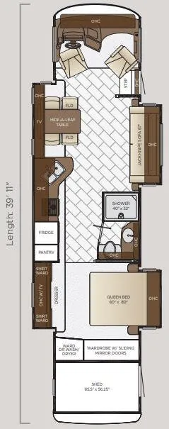Newmar Canyon Star 3923 floor plan