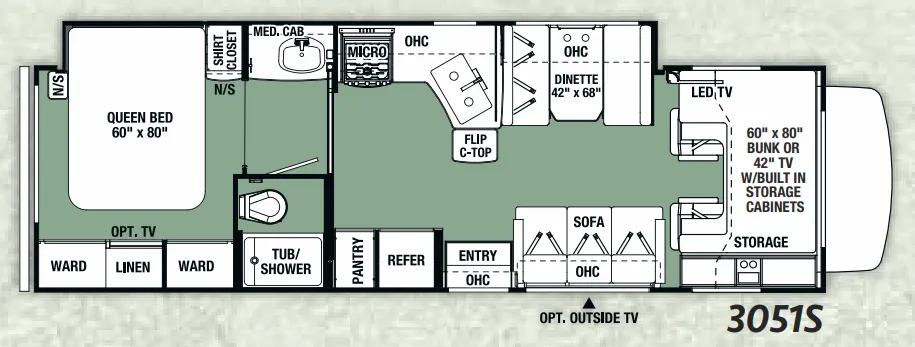 Forest River Forester 3051S floor plan