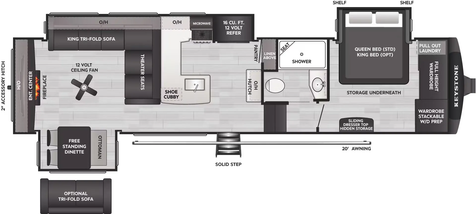 2026 Keystone Cougar 320RDS - Floor plan