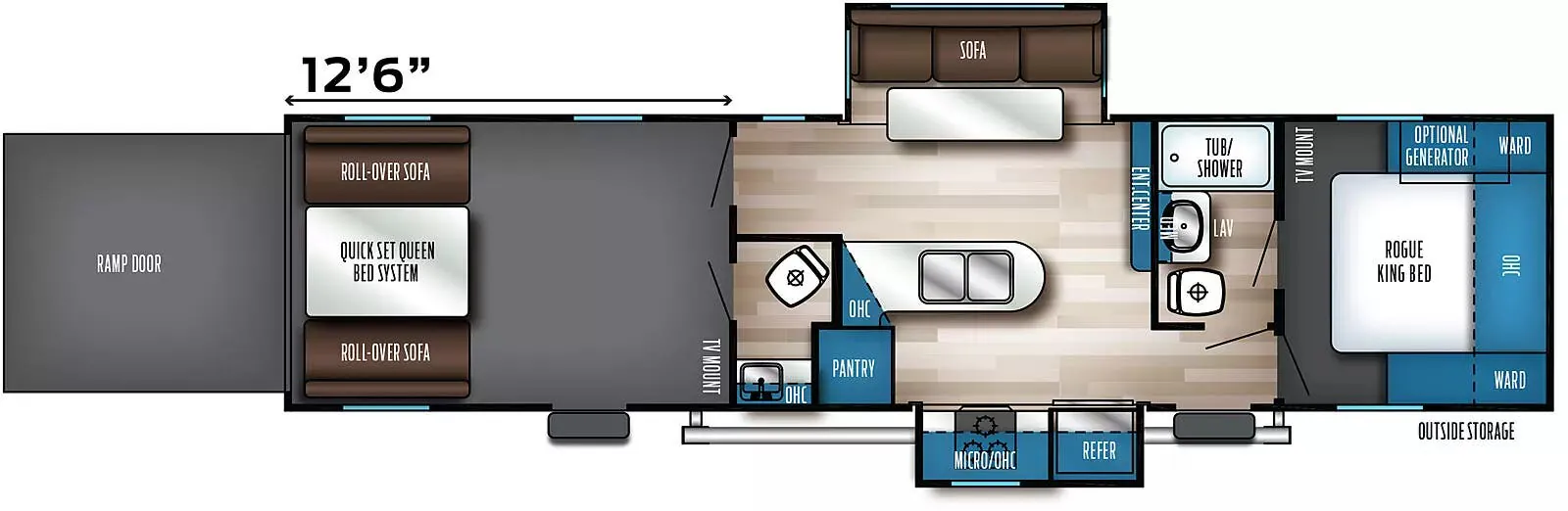 Forest River Vengeance Rogue SUT 32SUT floor plan
