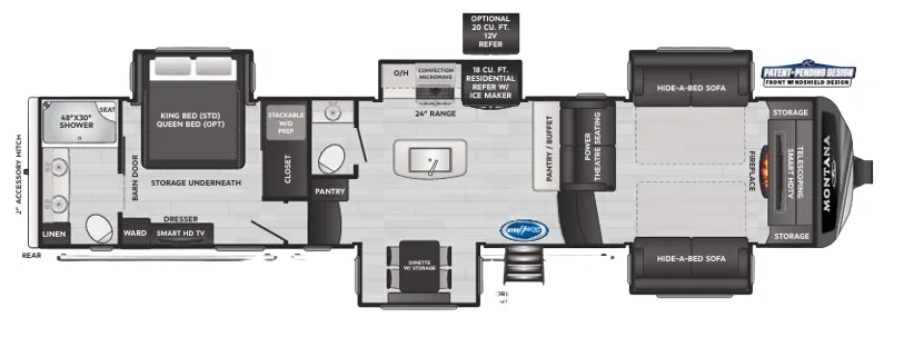 Keystone Montana 3761FL floor plan