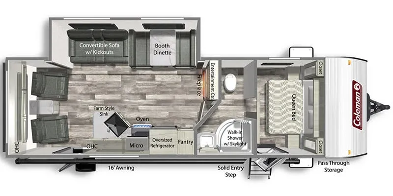 2024 Dutchmen Coleman 264RL - Floor plan