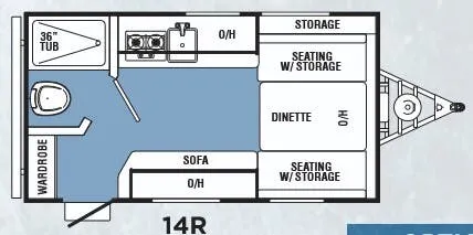 Coachmen Clipper 14R floor plan