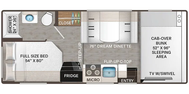 Thor Motor Coach Coleman 22EQ floor plan
