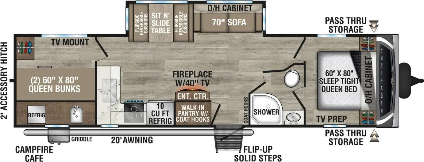 Venture RV SportTrek ST301VTQ floor plan