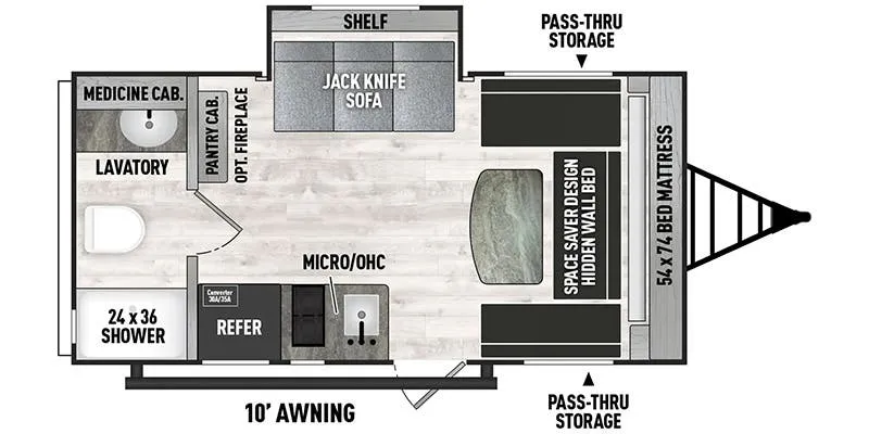 Coachmen Clipper 4k Series 17MBS floor plan