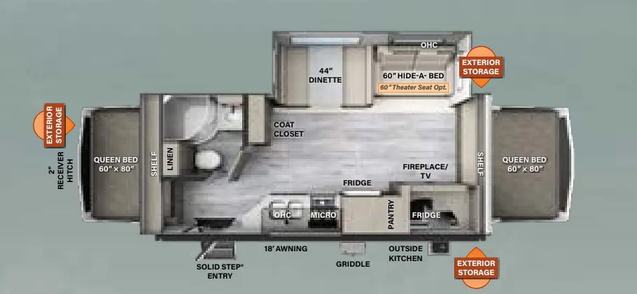 Forest River Flagstaff Shamrock 235S floor plan