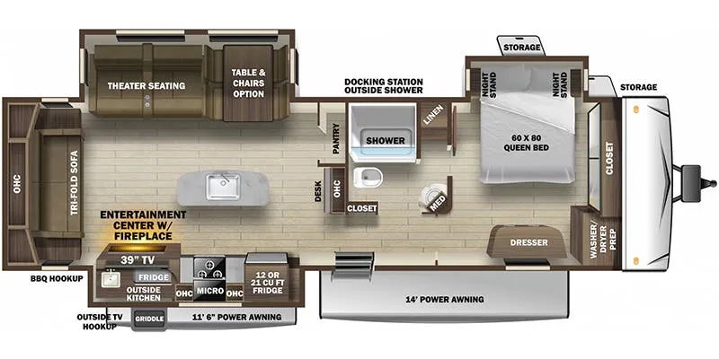 2022 Highland Ridge Open Range OT322RLS - Floor plan
