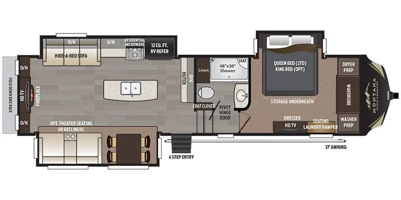 2018 Keystone Montana High Country 310RE - Floor plan