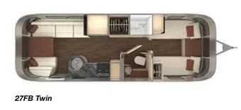 Airstream International Serenity 27FB TWIN floor plan