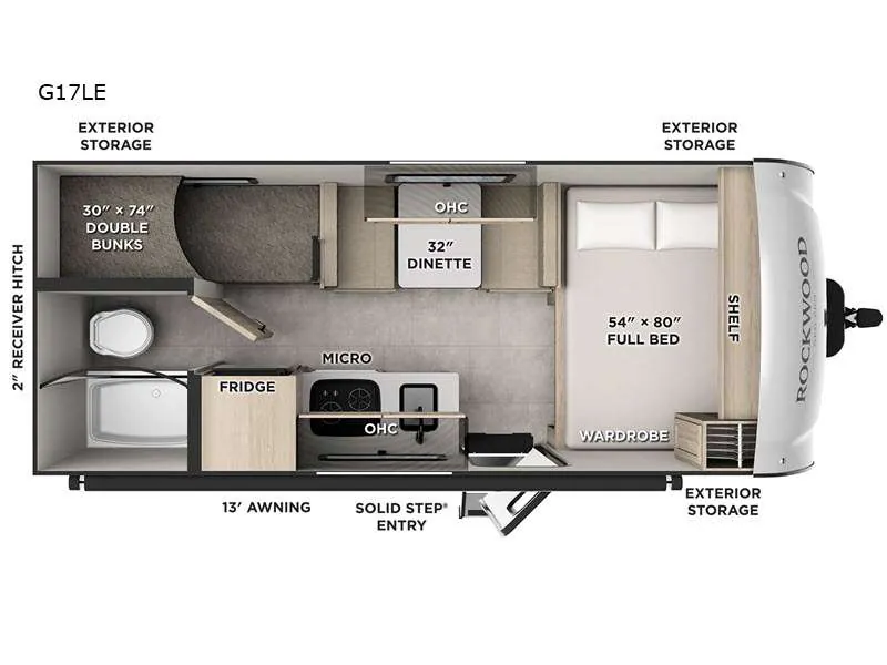 2026 Forest River Rockwood GEO Pro G17LE - Floor plan
