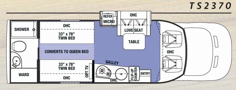Forest River Sunseeker TS TS2370 floor plan