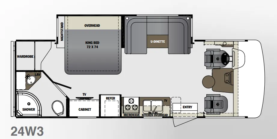 Forest River Georgetown 3 Series GT3 24W3 floor plan