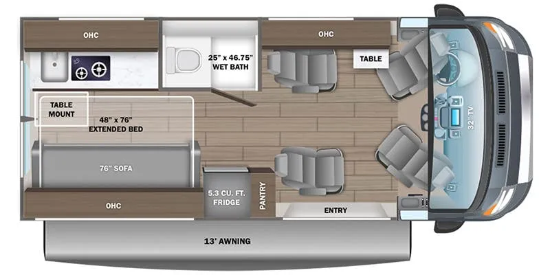 2024 Entegra Coach Ethos 20A floor plan