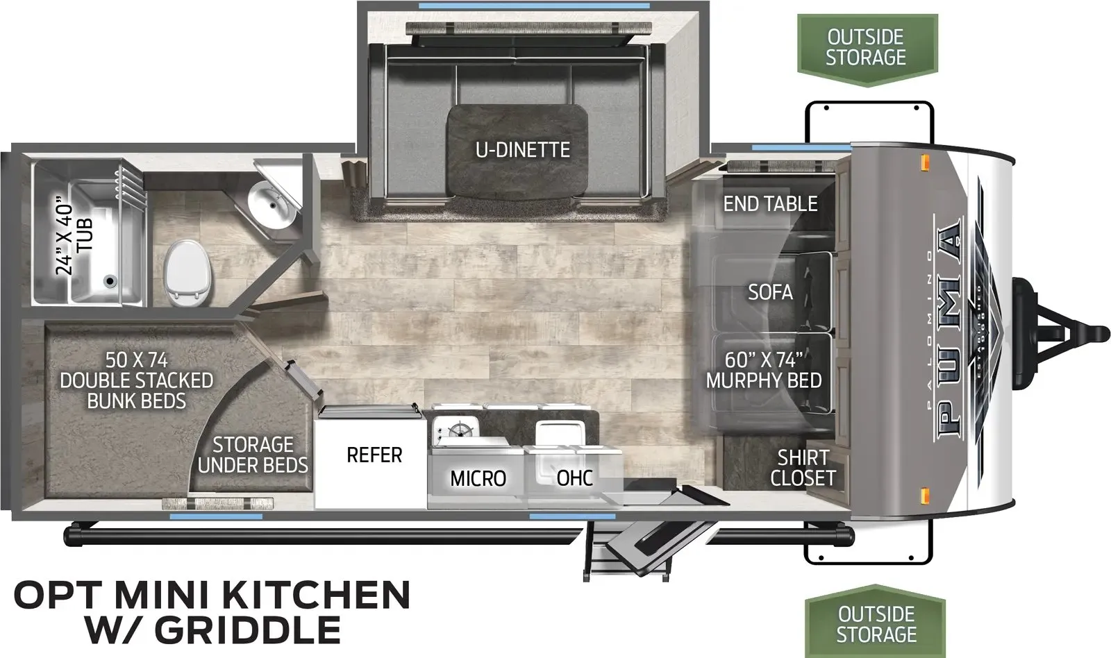 Palomino Puma 18BHX floor plan