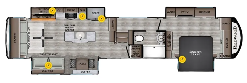 CrossRoads Redwood 3911RL floor plan
