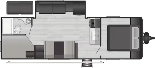 Keystone Hideout 25BHS floor plan
