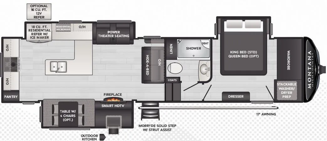 Keystone Montana High Country 325RK floor plan