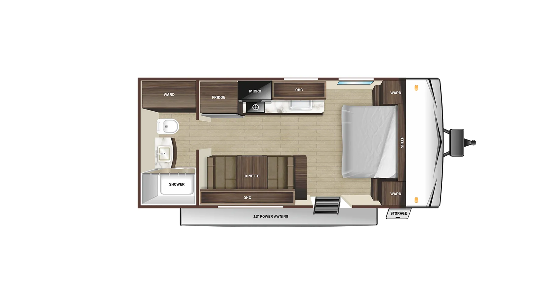 Highland Ridge Open Range Conventional 182RB floor plan