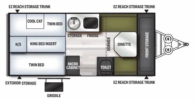 Forest River Flagstaff Hard Side T21TBHW floor plan