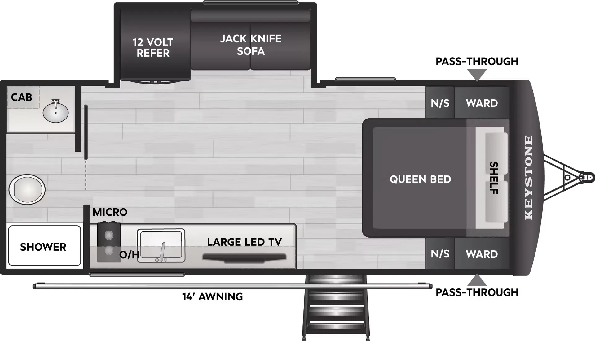 Keystone Passport Classic 180RBCWE floor plan
