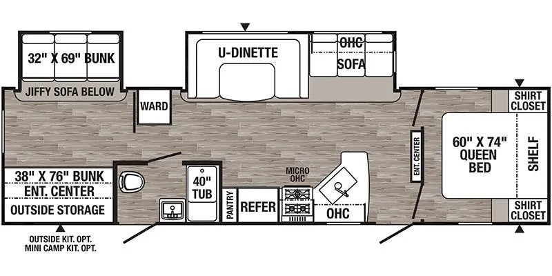 Palomino Puma XLE Lite 31BHSC floor plan