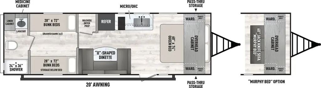 2025 Forest River Viking 5K Series 25QBH floor plan