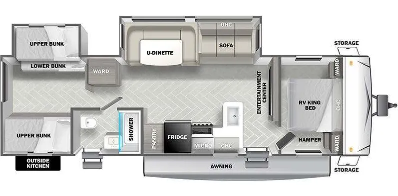 Forest River EVO T3250 floor plan