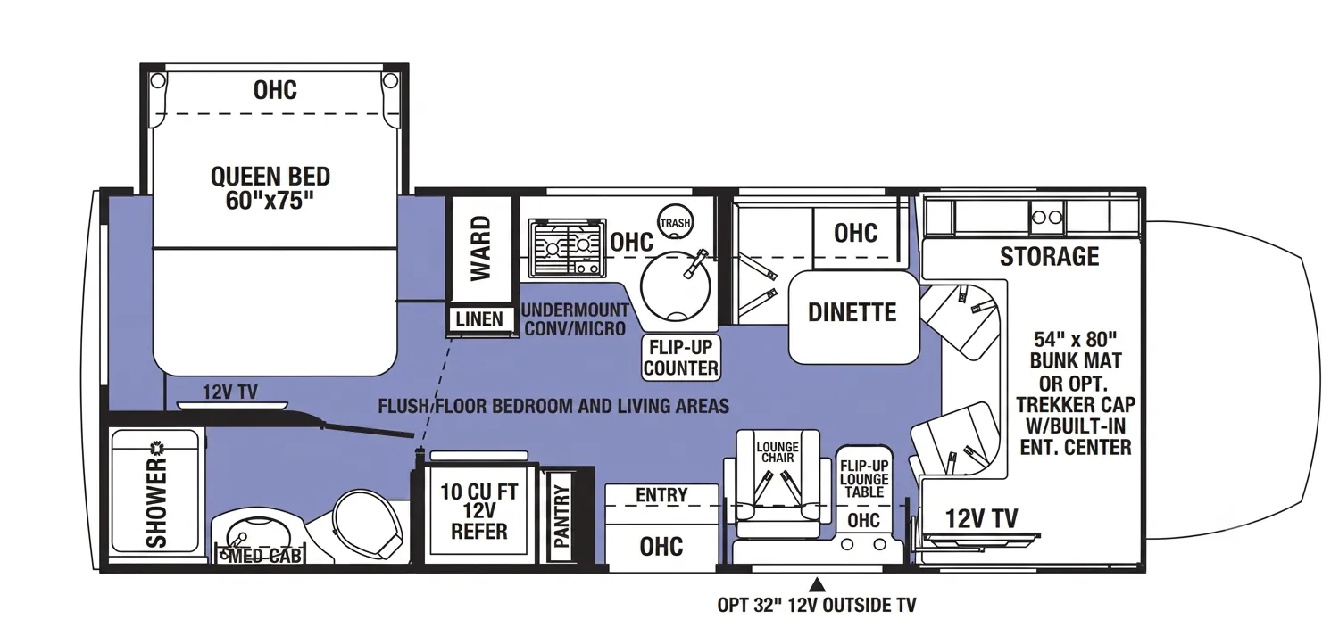 Forest River Sunseeker MBS 2400Q floor plan